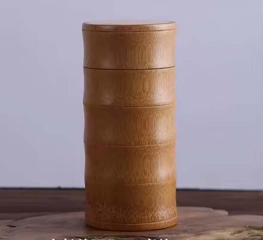 Handmade bamboo storage box with airtight lid for kitchen organization and eco-friendly food storage