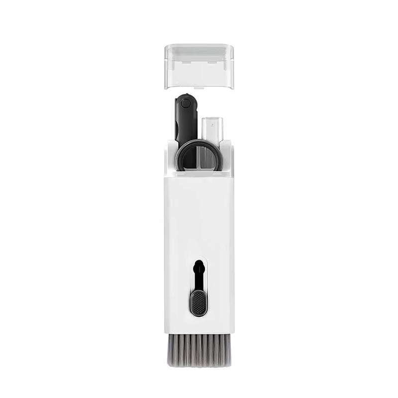 7-in-1 electronic cleaning kit with tools for screen, keyboard, and earbuds cleaning.