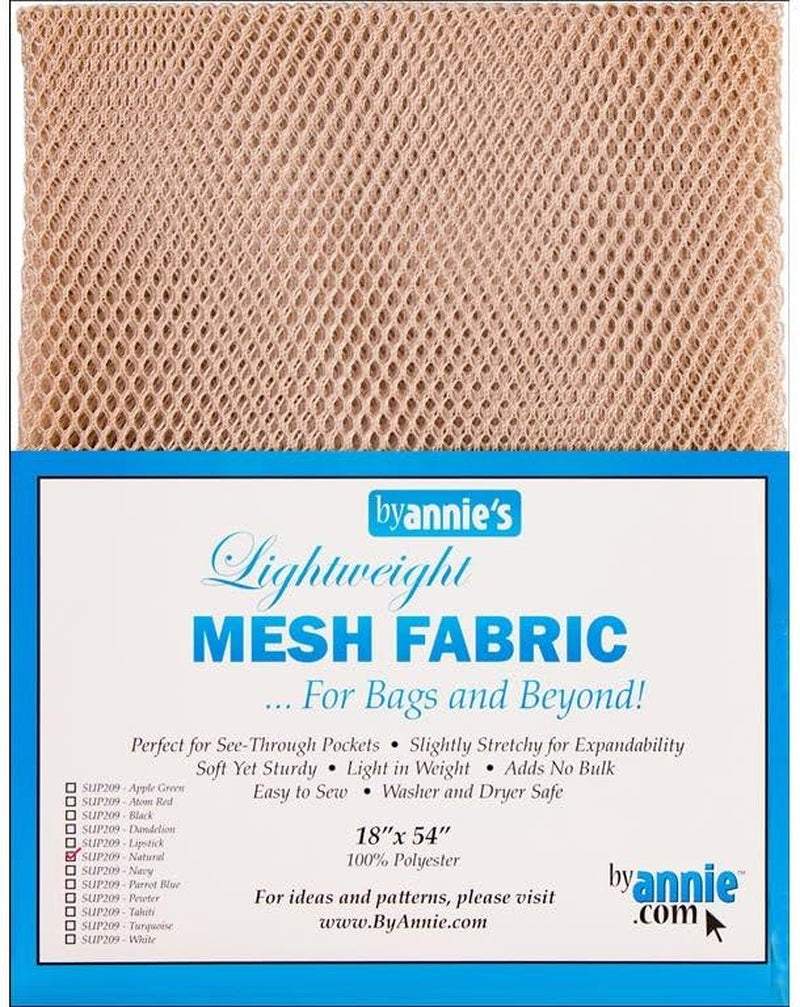 Breathable lightweight natural mesh fabric, 18" x 54", perfect for crafts and home décor.