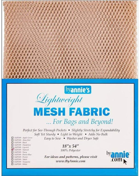 Breathable lightweight natural mesh fabric, 18" x 54", perfect for crafts and home décor.