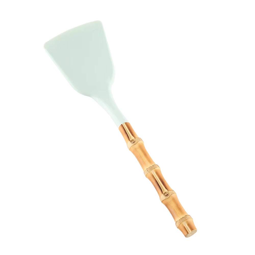 Bamboo kitchenware Root Silicone Kitchenware Set with bamboo handle and silicone head, eco-friendly and heat-resistant utensil.