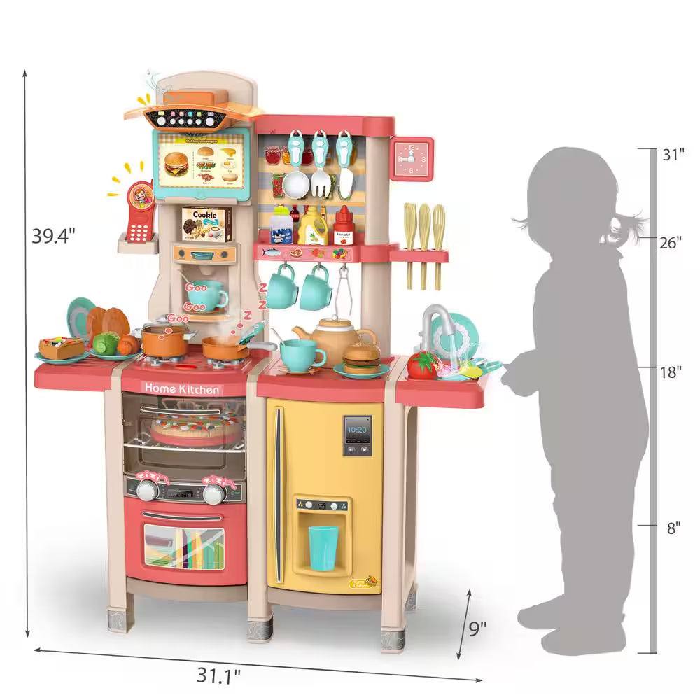 Kids kitchen playset with realistic accessories, designed to spark imagination and creativity in cooking-themed pretend play.