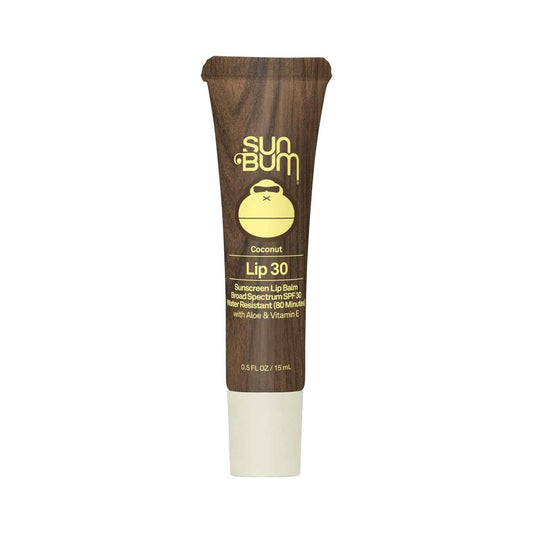 Reef-safe moisturizing sunscreen lip balm with SPF 30, aloe, and vitamin E for broad-spectrum sun protection and hydration