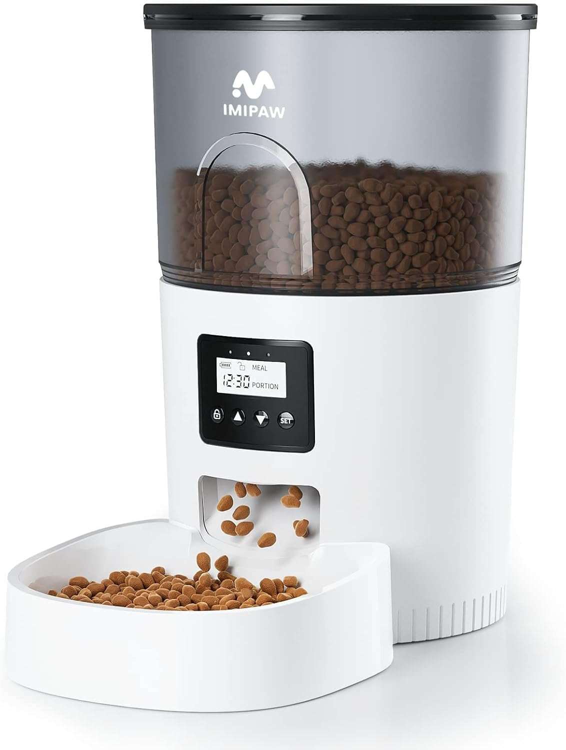 Automatic Pet Feeder – 3L Timed Dry Food Dispenser with Programmable Portions & Dual Power Supply