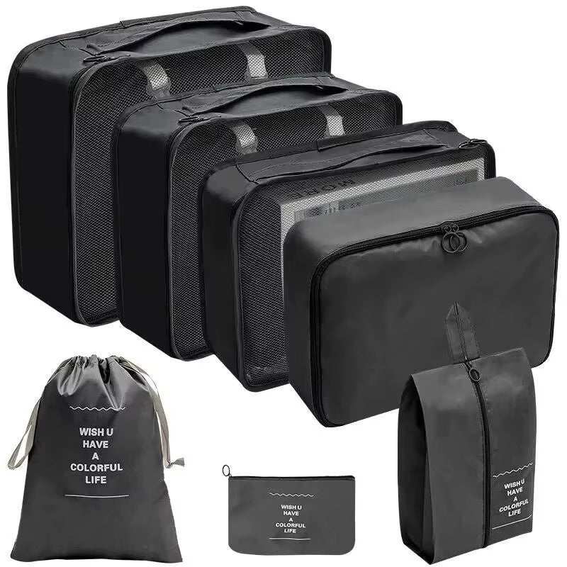 Travel Organizer Storage Bag Set for efficient suitcase packing and organization.