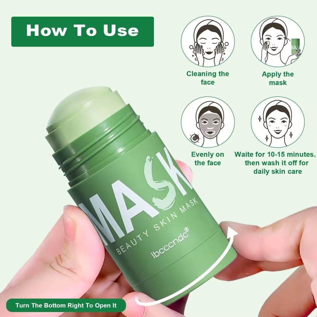 Blackhead remover face mask stick with green tea extract for deep pore cleansing and oil control