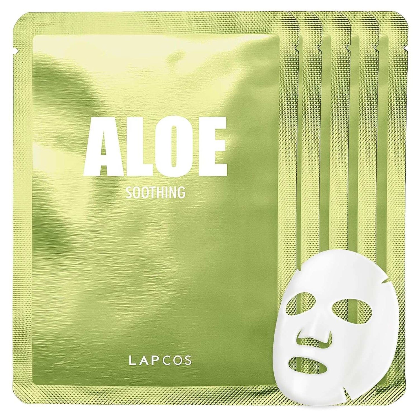 5-pack of cucumber aloe gel sheet masks for hydration and soothing.