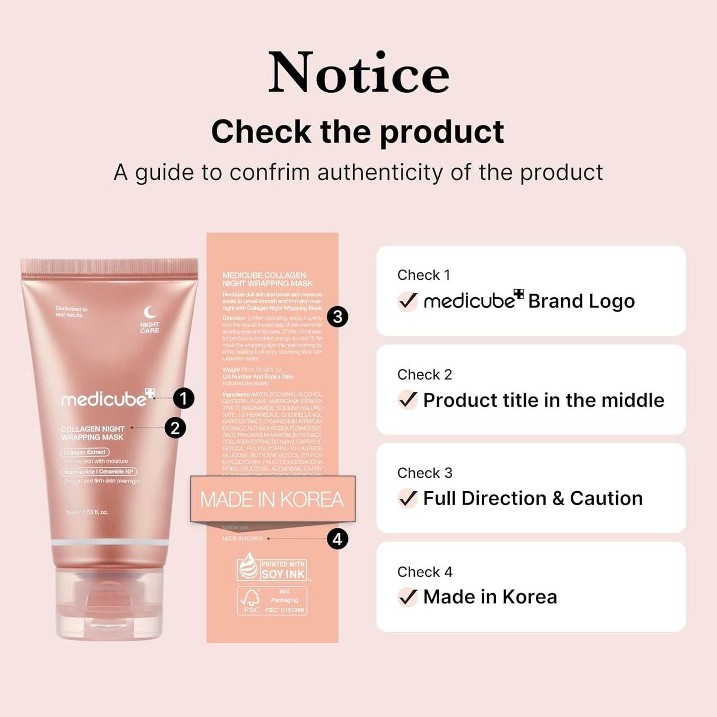 Collagen Wrapping Peel-Off Mask with anti-aging benefits, 2.53 fl. oz, boosts elasticity and hydration overnight, suitable for all skin types.