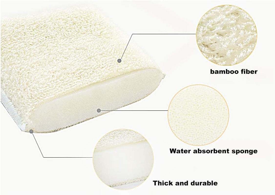 Bamboo Dish Sponge, durable layers and absorbent bamboo fibers.