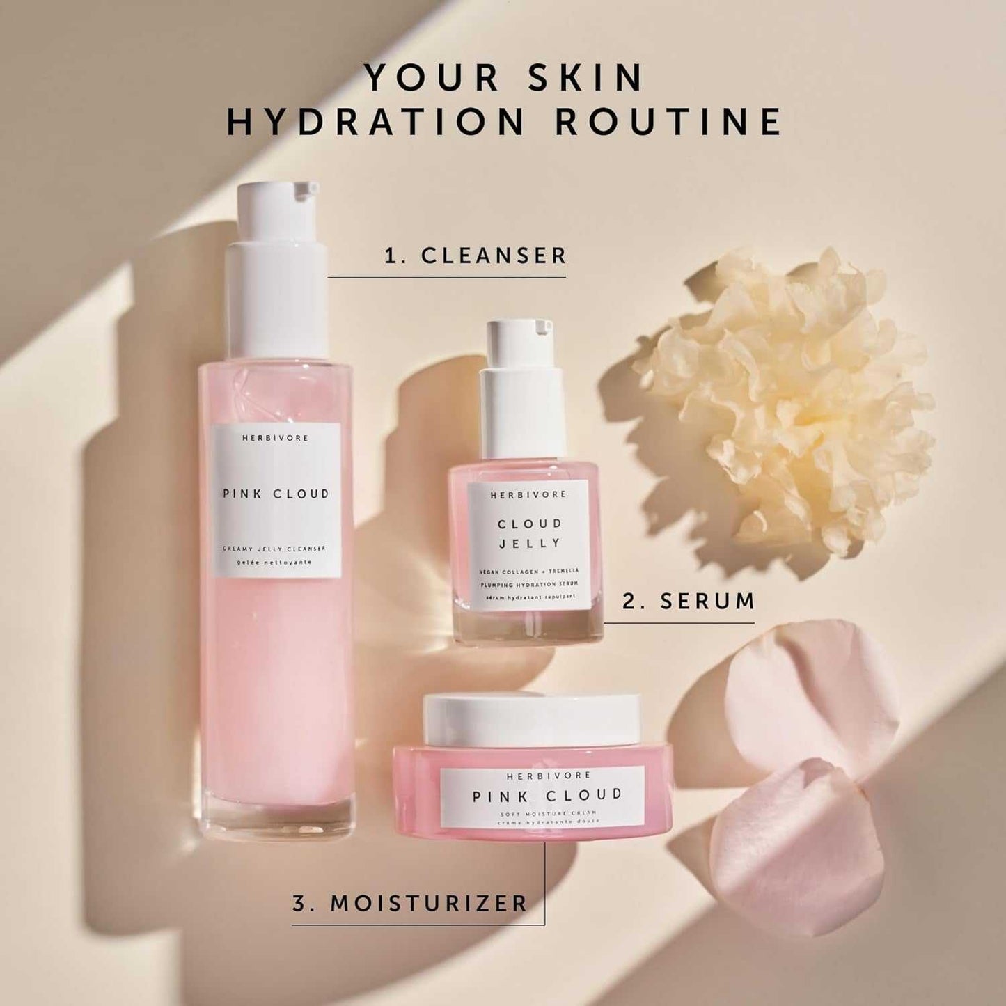 Cloud Jelly Plumping hydration face serum with vegan collagen, Tremella mushroom, and strawberry extract for deep moisture and skin plumping