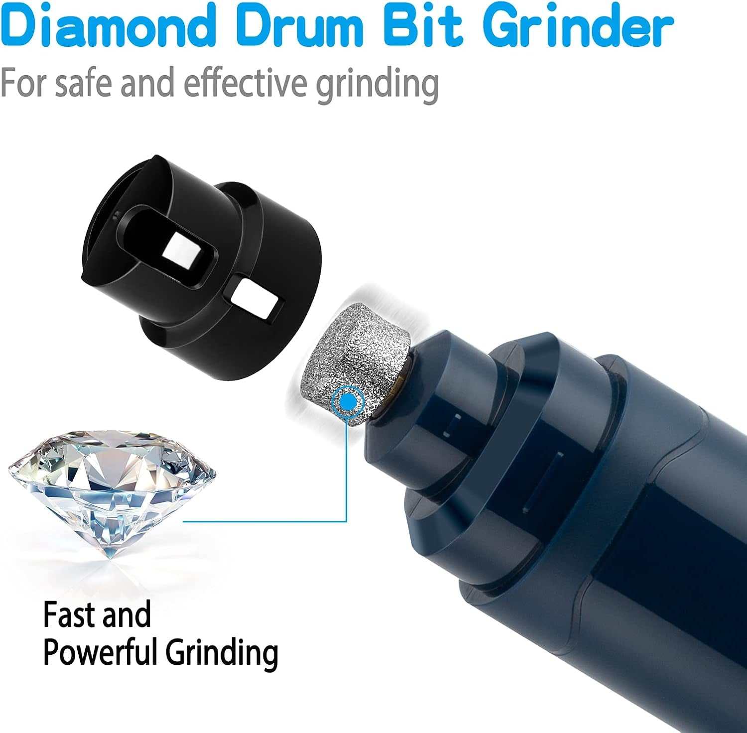 Close-up of the Dog Professional Nail Grinder's diamond drum bit for safe, fast, and powerful nail grinding