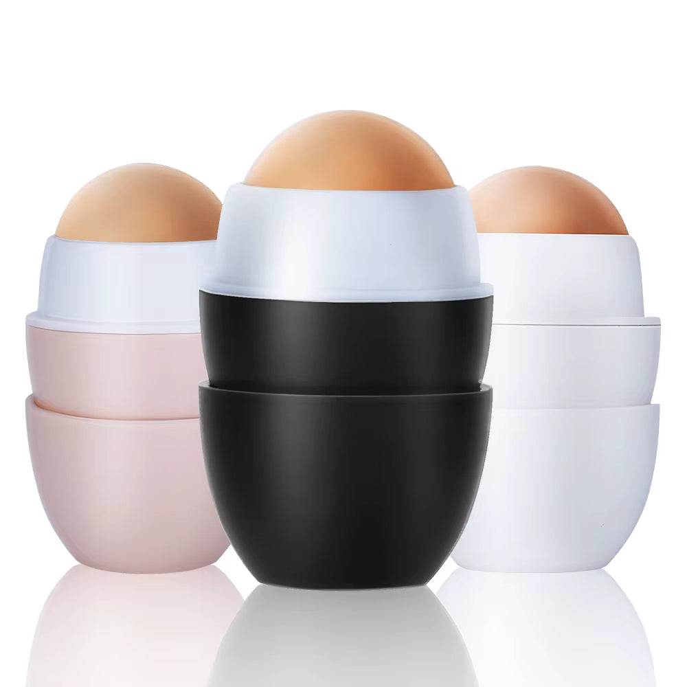 Mini Natural Volcanic Stone Face Roller with compact design for oil absorption and mattifying effect.