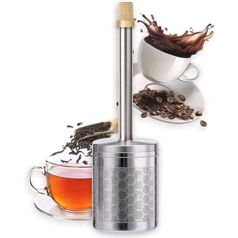 Eco-friendly stainless steel reusable coffee filter for rich brews and sustainability.