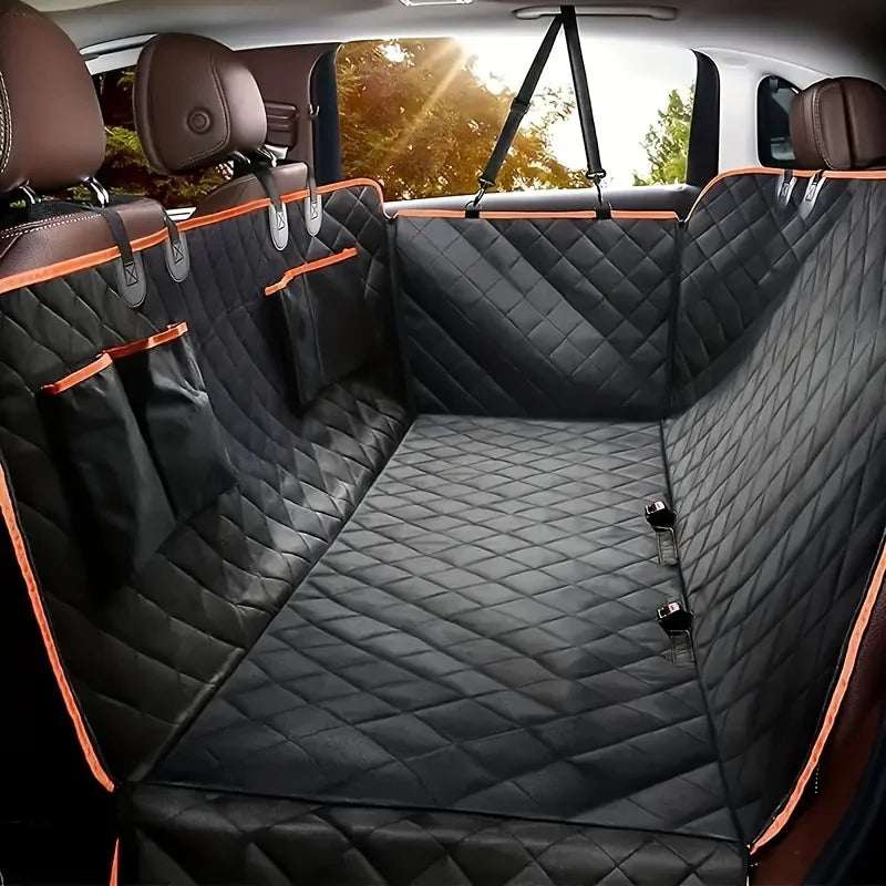 Dog scratch-resistant waterproof hammock car seat cover for pet protection and comfort