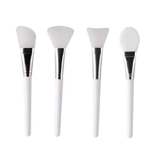 2PCS Silicone Facial Mask Brush Set with soft, flexible heads and durable handles for smooth skincare application.
