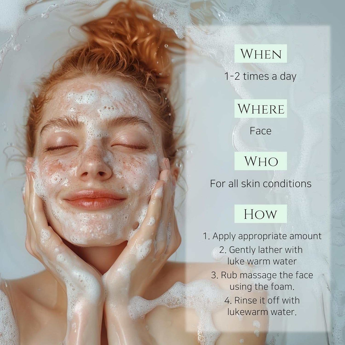 Deep pore cleansing with refreshing green plum gel for clear skin.
