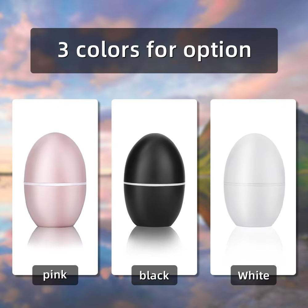 Mini Natural Volcanic Stone Face Roller in pink, black, and white for oil absorption and mattifying.