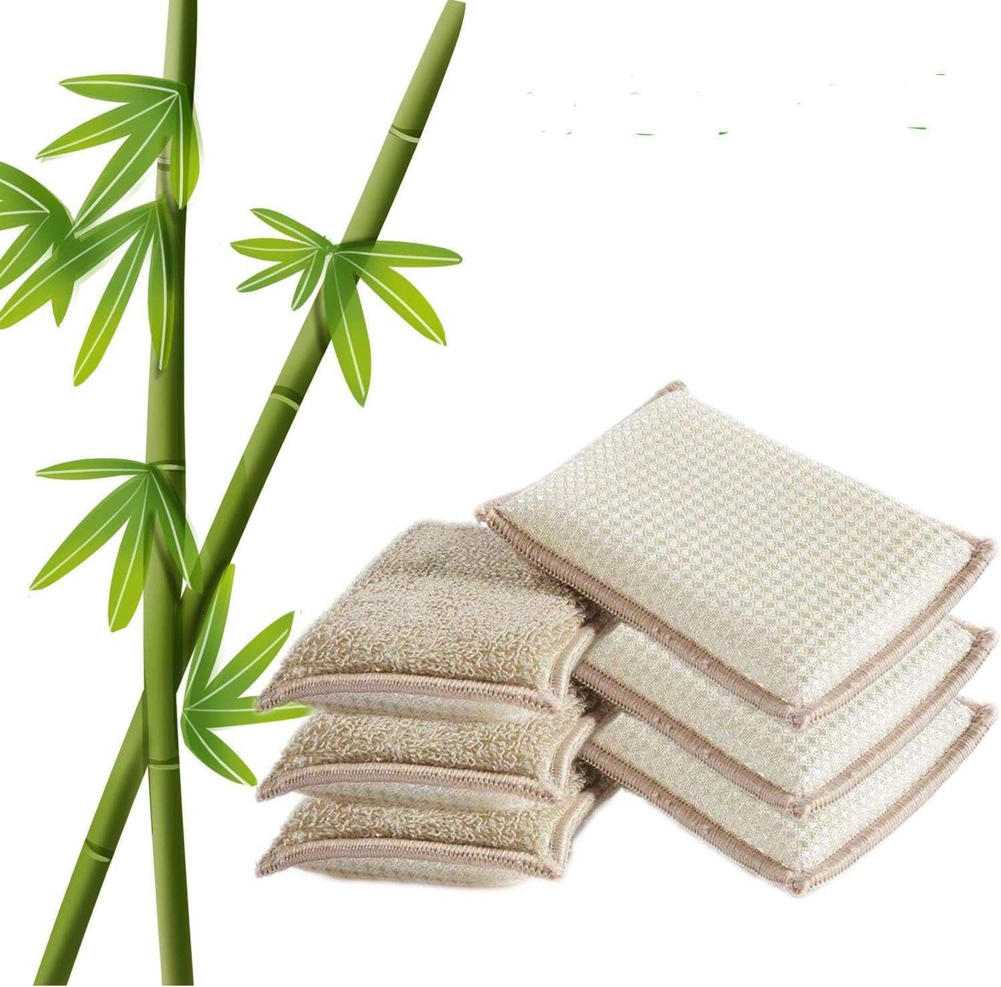 Bamboo Dish Sponge, biodegradable and durable, ideal for sustainable cleaning.