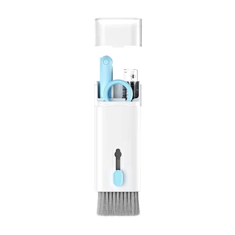 7-in-1 electronic cleaning kit with brush and accessories for laptops and earbuds.