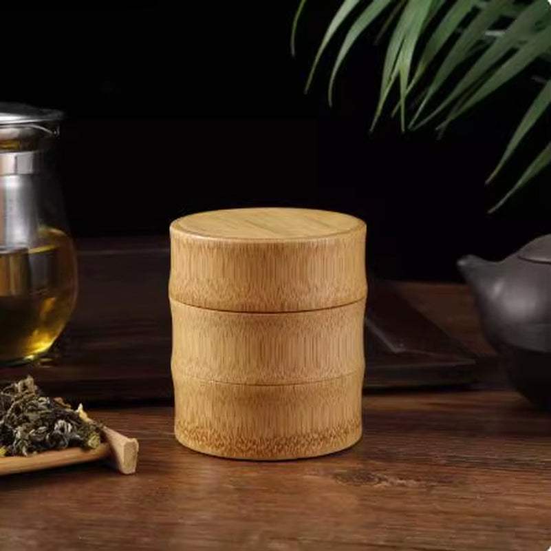 Handmade bamboo storage box with airtight seal for kitchen organization and dry goods preservation
