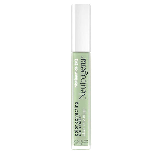 Clear Coverage Color Correcting Lightweight Face Concealer Makeup with Niacinamide & Green Pigment to Help Reduce Redness, 0.24 Fl Oz