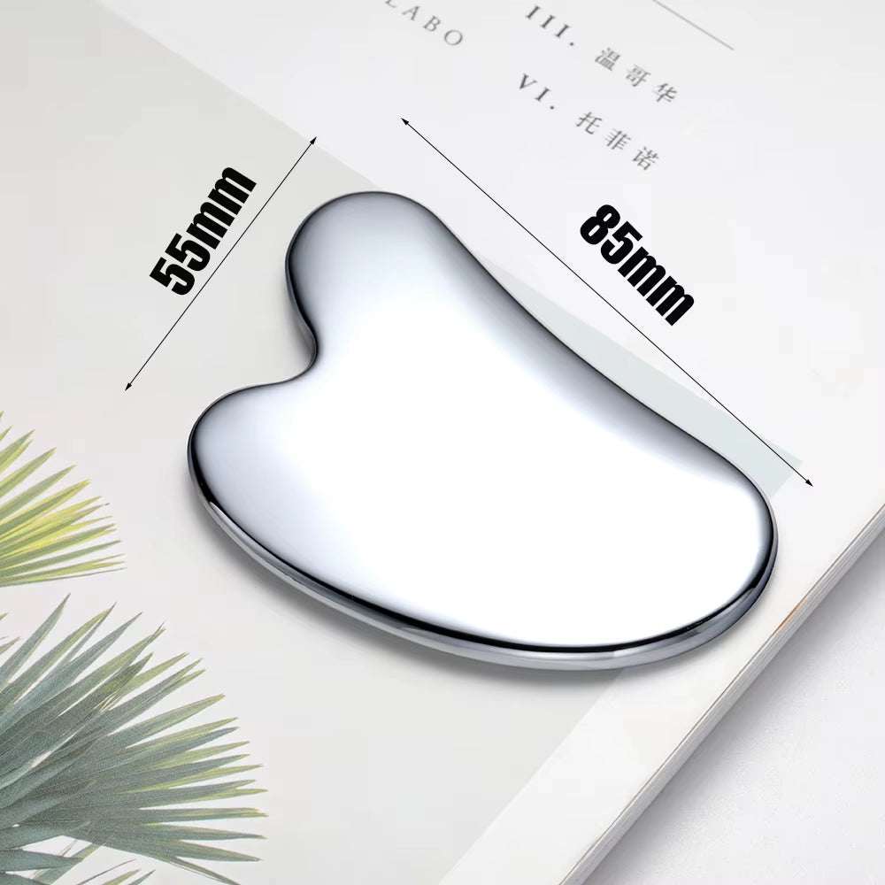 Skincare scraper facial massager made from terahertz stone, promotes lymphatic drainage and skin lifting.