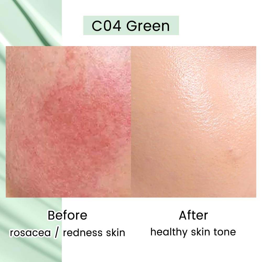 Green Tinted Face Primer – Color Correcting Base for Redness, Pore-Blurring & Hydrating with Hyaluronic Acid