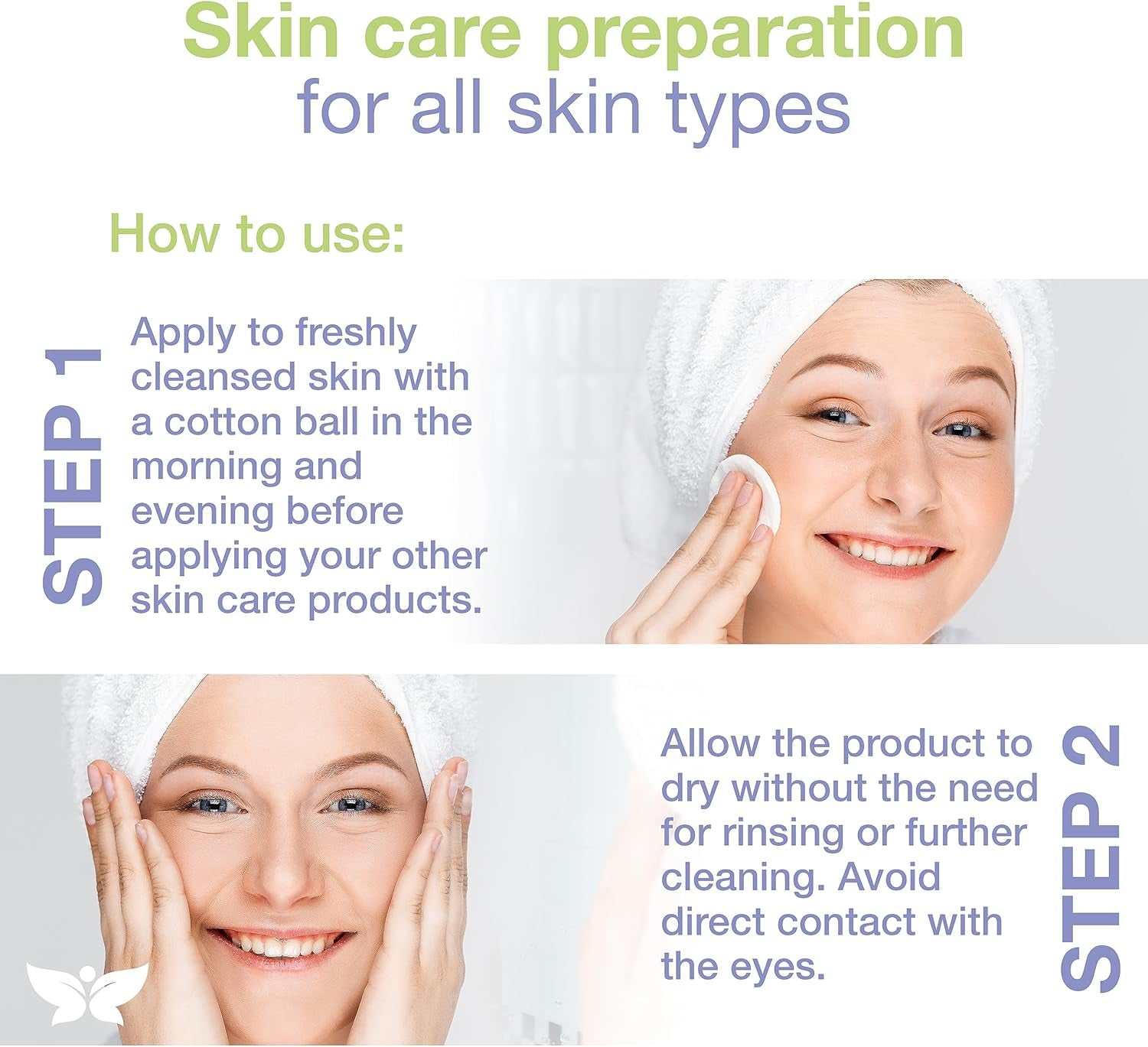 pH-balancing face mist spray used on freshly cleansed skin for hydration and soothing before applying other skincare products