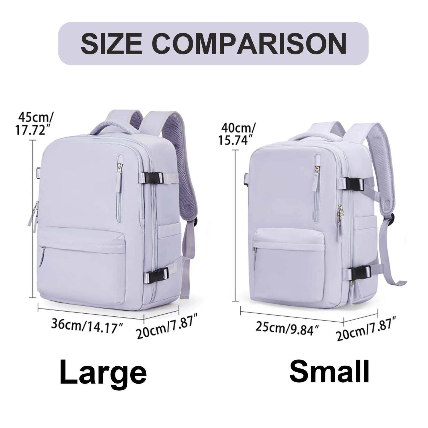 Stylish Women's Cabin Travel Backpack - Spacious, Water Resistant Laptop Bag for EasyJet and Ryanair Carry-Ons