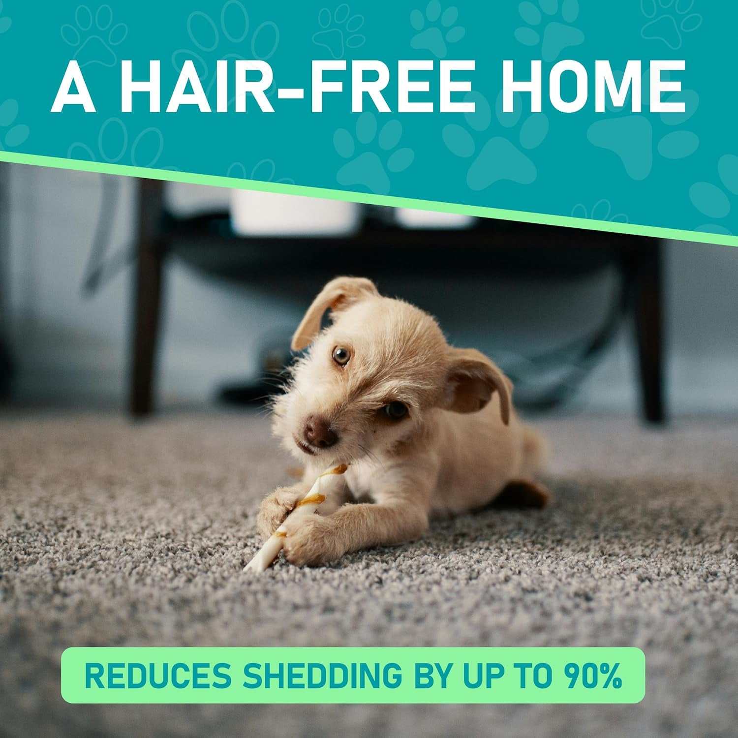 Double-Sided Pet Grooming Rake for long-haired dogs and cats with ergonomic handle and durable stainless steel teeth to reduce shedding and remove mats.