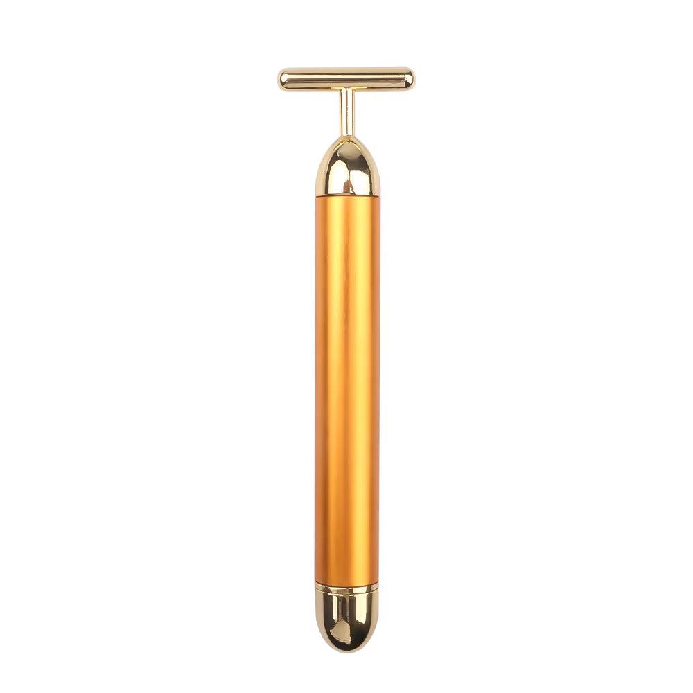 3D Roller Facial Lifting Massager with 360° rotating rollers and electric vibrating function.
