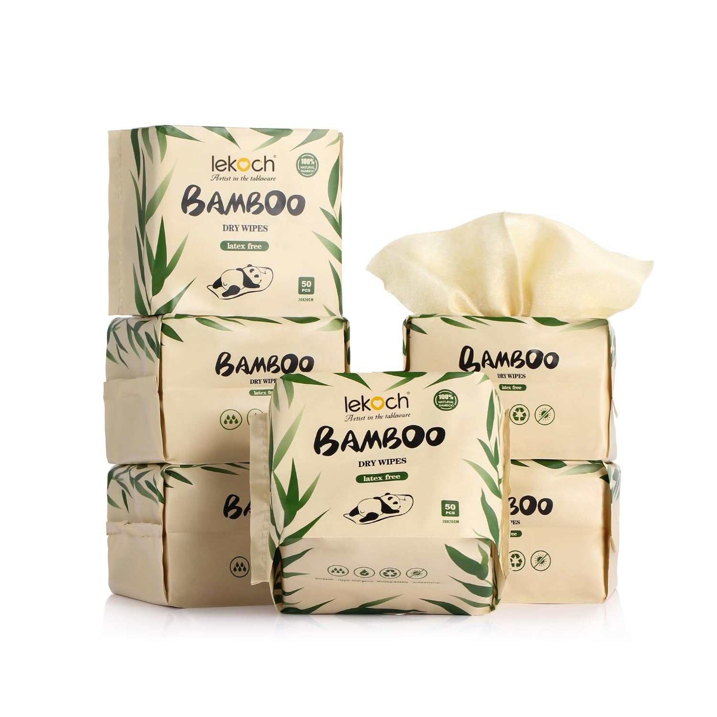Eco-friendly Bamboo Facial Tissue, hypoallergenic and chemical-free, ideal for sensitive skin and daily use.
