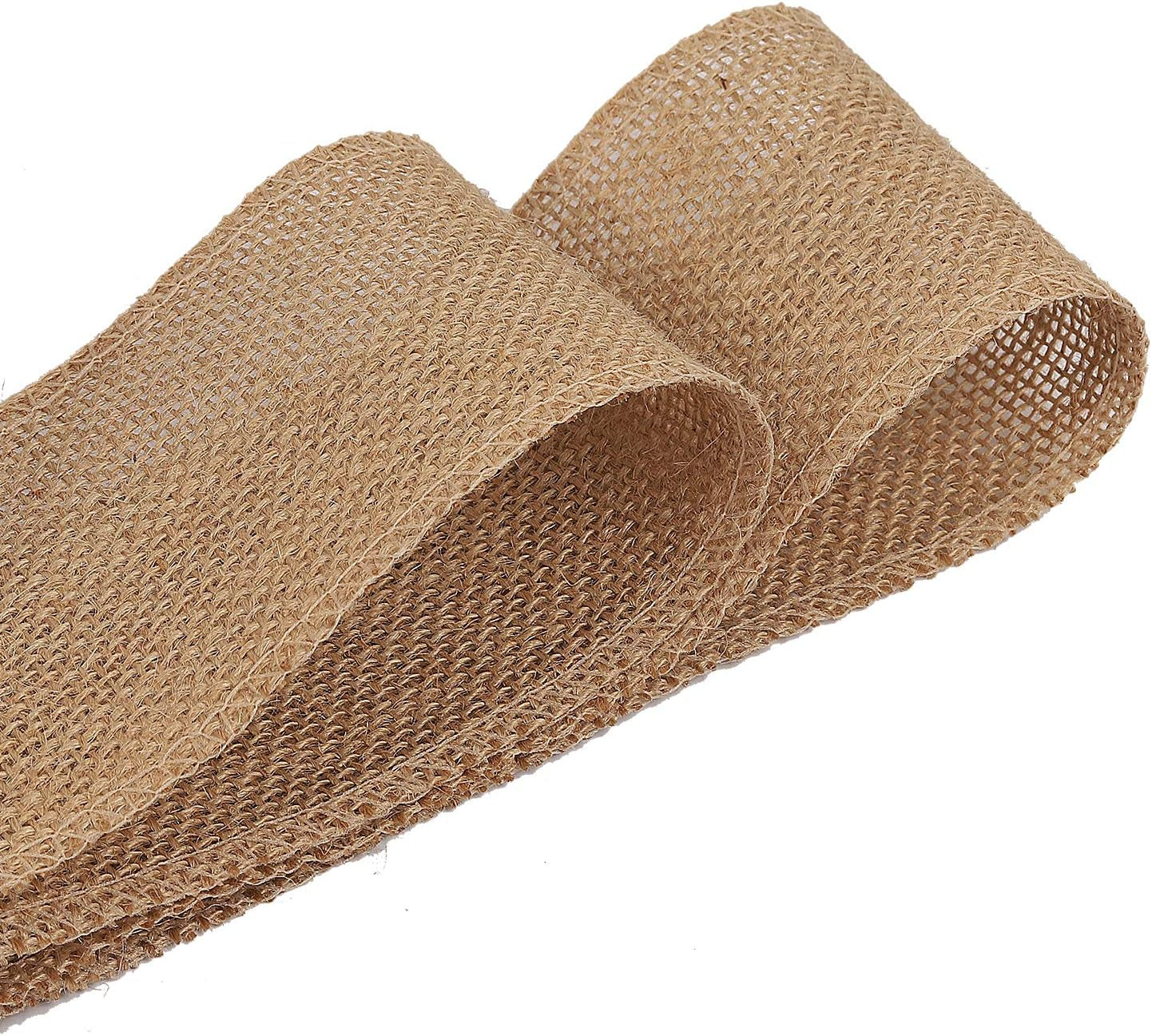 6-Inch Wide Burlap Ribbon – 11 Yards Natural Jute Fabric for Crafts, DIY, Wedding & Holiday Décor