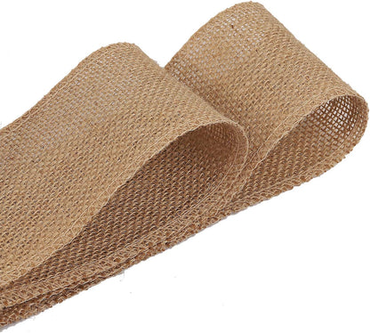 6-Inch Wide Burlap Ribbon – 11 Yards Natural Jute Fabric for Crafts, DIY, Wedding & Holiday Décor