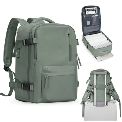Stylish Women's Cabin Travel Backpack - Spacious, Water Resistant Laptop Bag for EasyJet and Ryanair Carry-Ons