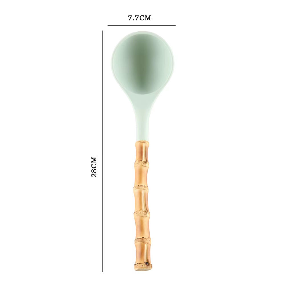 Basting Brush Whisk Tong Spaghetti Pasta Server Turner Spatula Scoop Ladle Soup Serving Spoon Bamboo Root Silicone Kitchenware