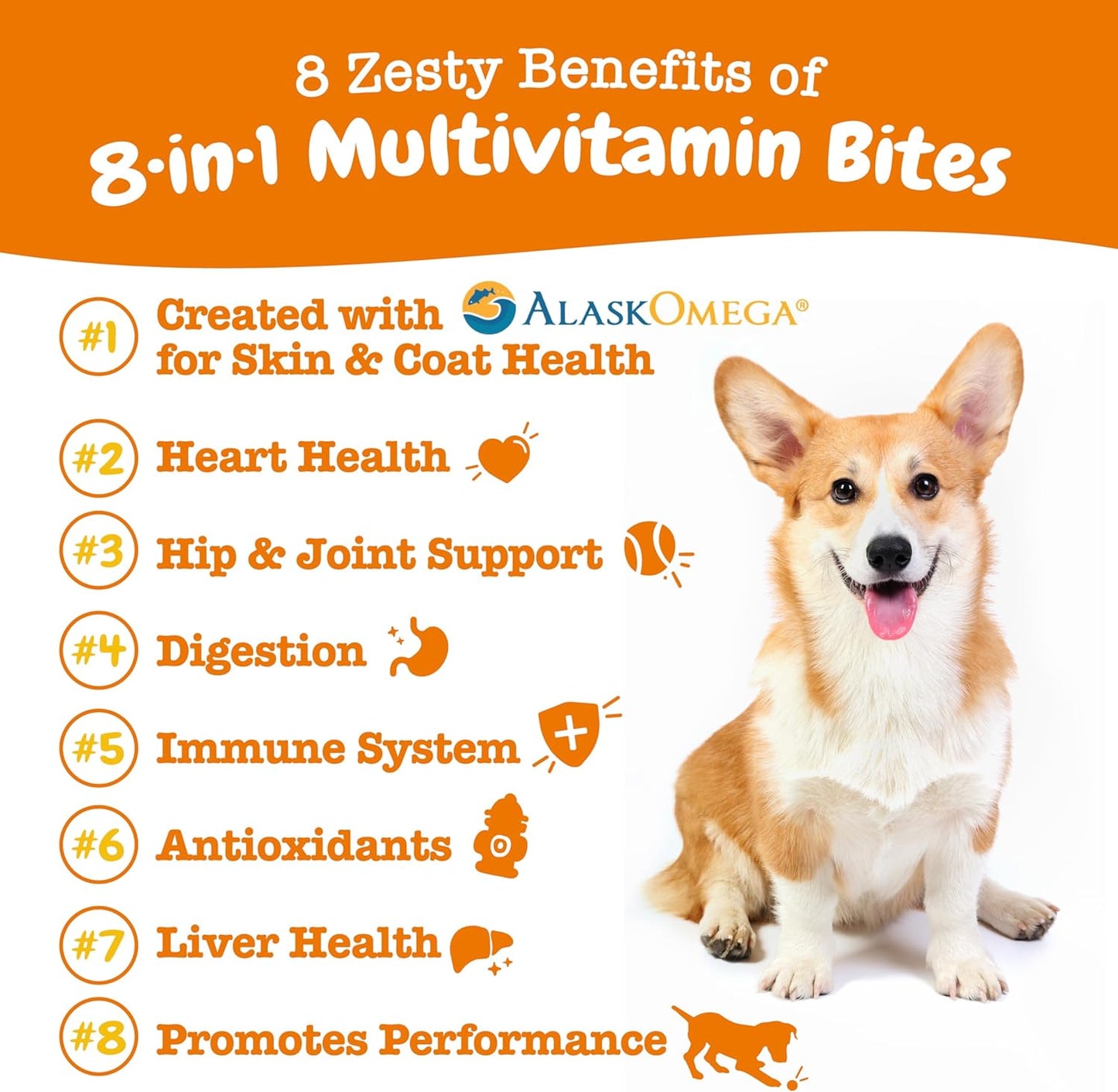 Multivitamin Treats for Dogs – Joint Support, Digestive Health & Immune Boost with Glucosamine & Probiotics (Chicken Flavor, 90 Ct)