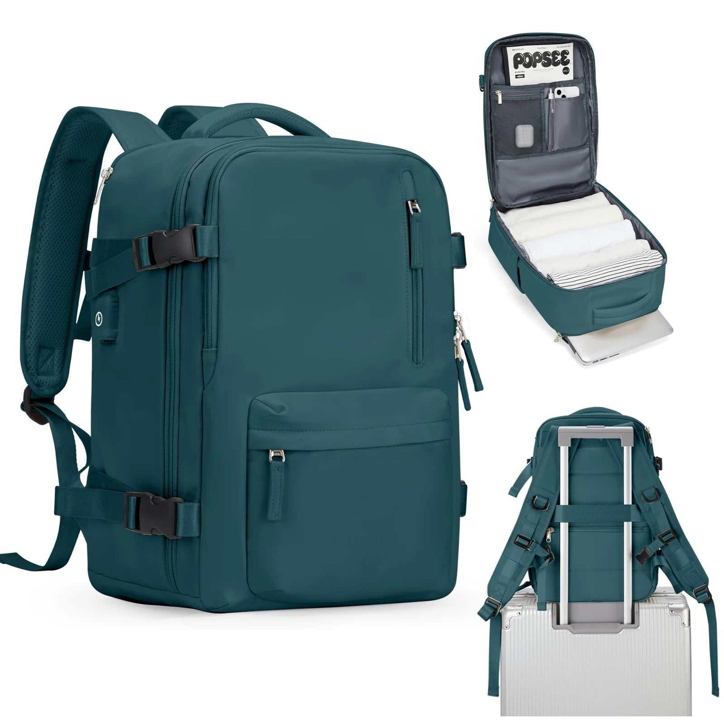 Stylish Women's Cabin Travel Backpack - Spacious, Water Resistant Laptop Bag for EasyJet and Ryanair Carry-Ons