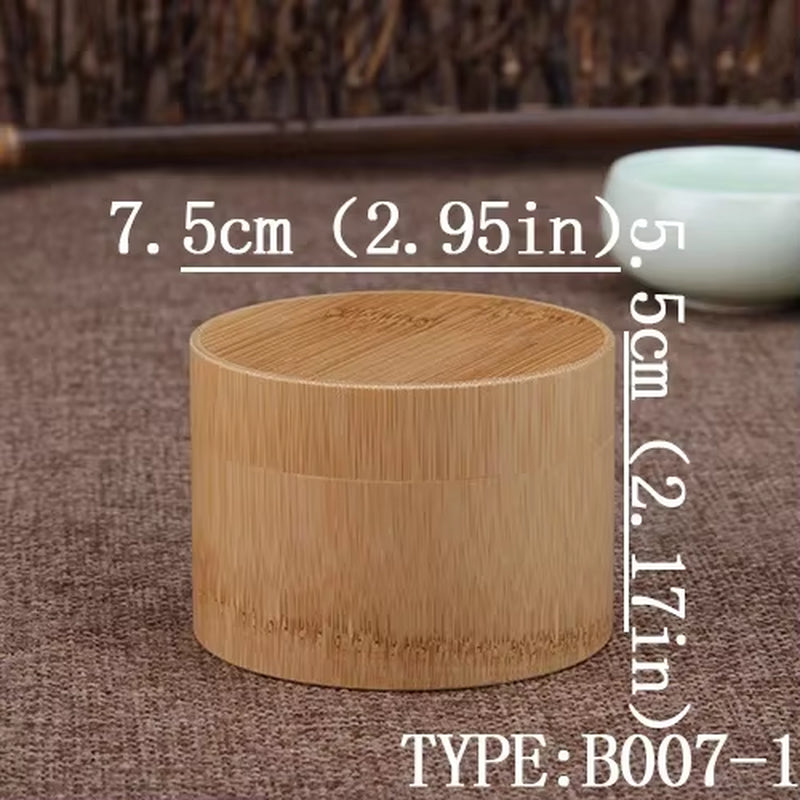 Handmade Bamboo Storage Box, Tea Canister, Lid Seal, Kitchen Storage Jars, Accessories, Spice Box, Organizer, Wholesale