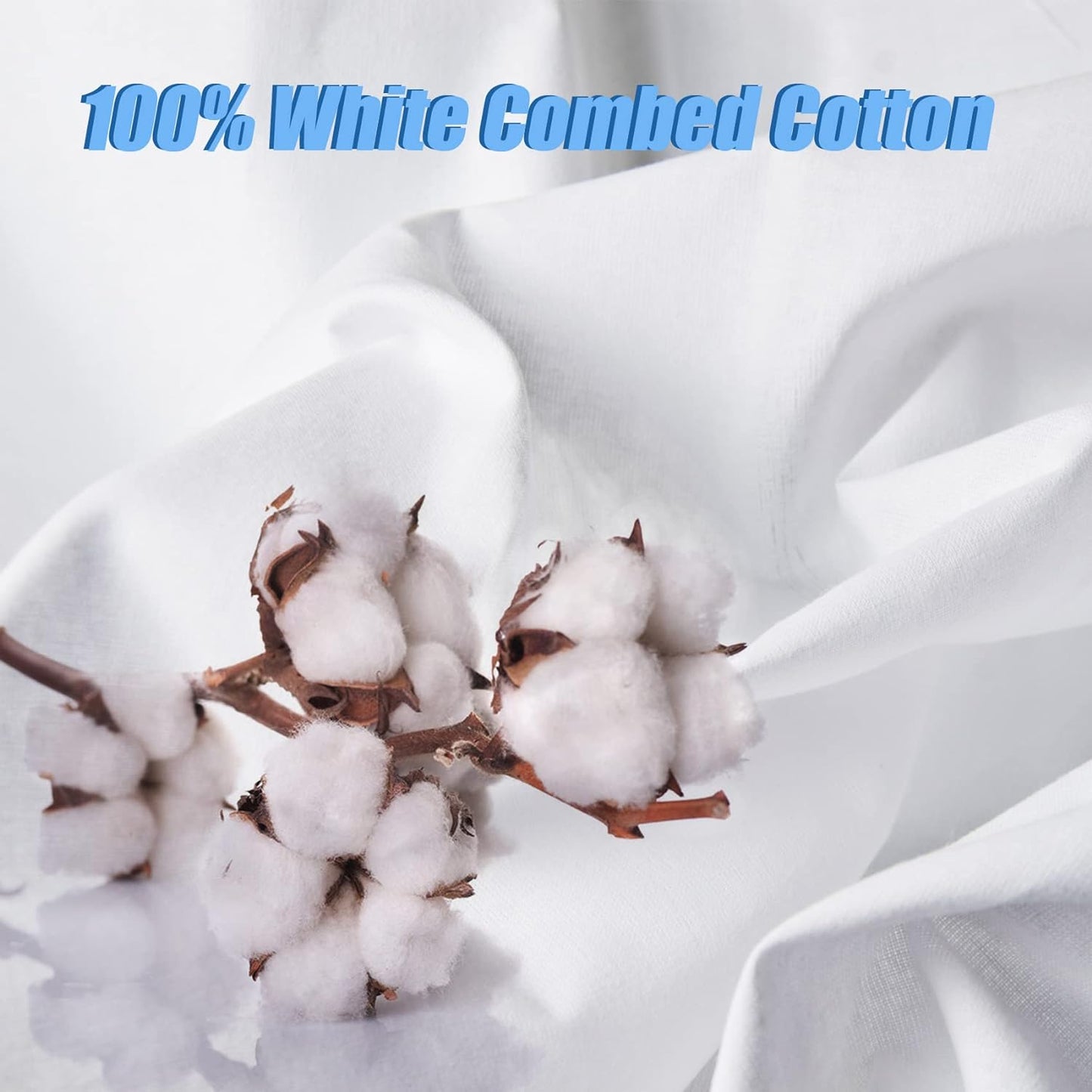 2-Yard White Cotton Poplin Fabric – 59" Wide | 100% Natural Cotton for Sewing, Quilting & Apparel