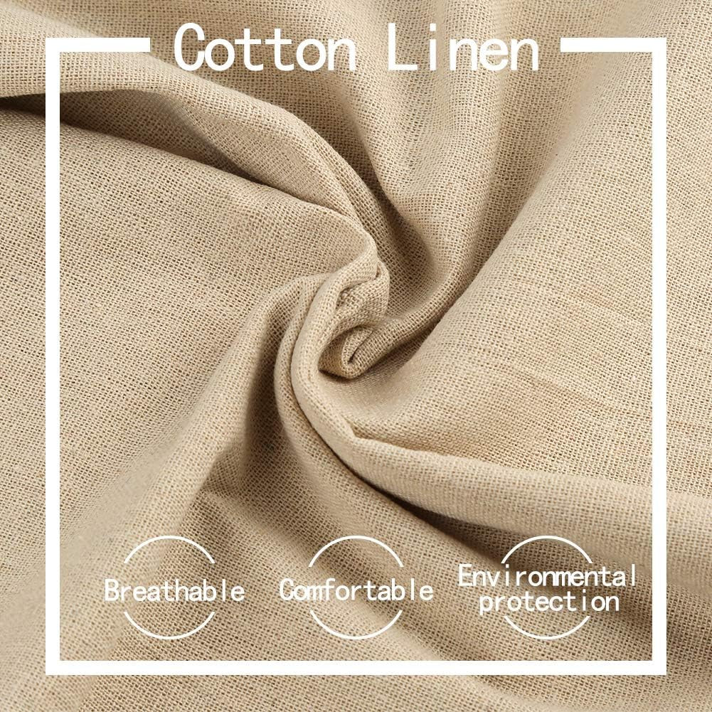 Natural Linen Needlework Fabric – 59" x 19" | Large Size Linen Cloth for Garments, Crafts & Home Décor