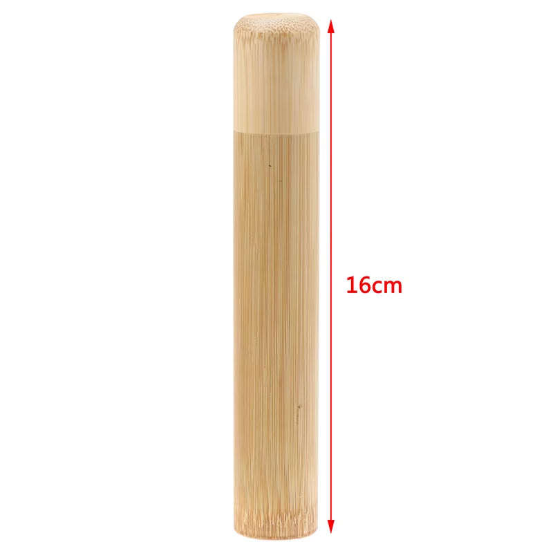 1Pcs Portable Travel Packing Handmade Bamboo Toothbrush Tube Natural Bamboo Tube for Toothbrush Eco Friendly Travel Case 21/16Cm