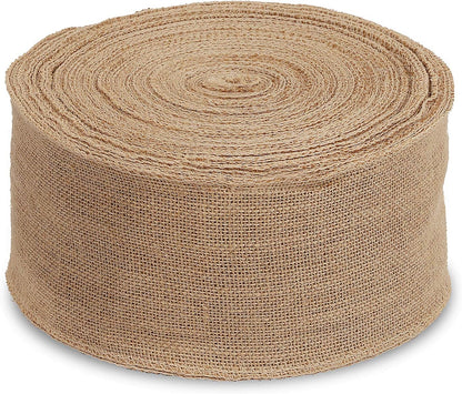 6-Inch Wide Burlap Ribbon – 11 Yards Natural Jute Fabric for Crafts, DIY, Wedding & Holiday Décor