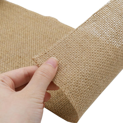 6-Inch Wide Natural Burlap Fabric Ribbon – 10 Yards for Bow Crafting, Wreaths & DIY Decorations