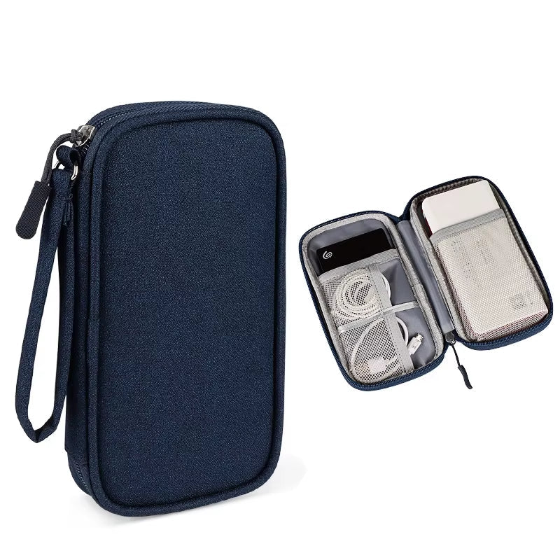 Data Cable Storage Bag Waterproof Travel Organizer Bag Portable Carry Case Layers Storage Bag for Cable Cord USB Charger