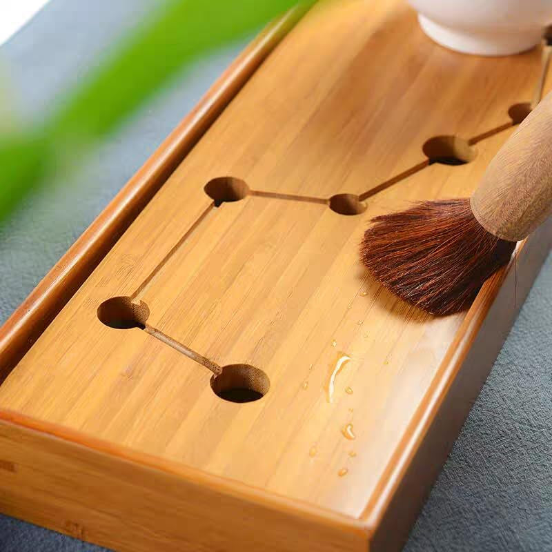 Seven Stars Bamboo Tea Tray - Tea Tray Gongfu,Chinese Tea Set,Bamboo Japanese/Chinese Gongfu Tea Table Serving,Water Storage Bamboo Tea Table