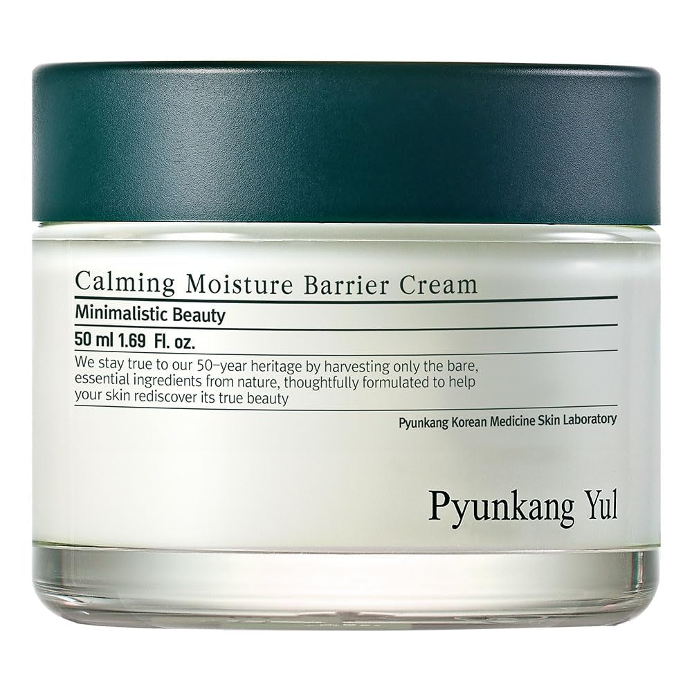 [PKY] Calming Moisture Barrier Cream – Instantly Soothes Sensitive Skin | Hydrating with Hyaluronic Acid & Ceramide | Vegan Korean Skincare (1.69 Fl. Oz, 50mL)