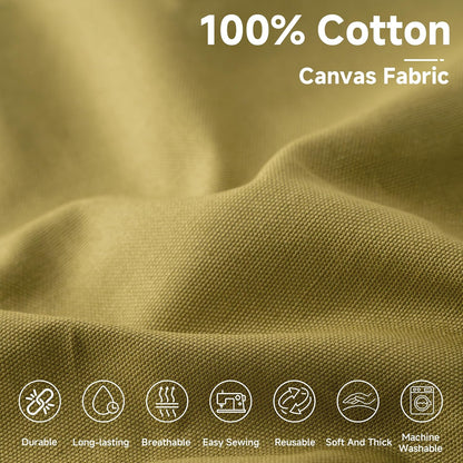 100% Cotton Canvas Fabric 10oz – 59" Wide by the Yard | Medium Weight Duck Fabric for Sewing, Painting, Crafts & Home Décor (Sage Green)