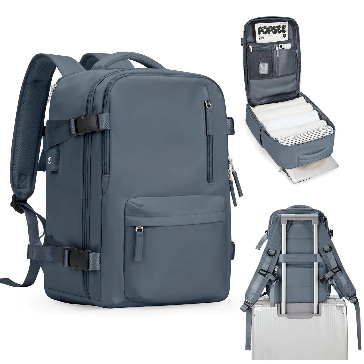 Stylish Women's Cabin Travel Backpack - Spacious, Water Resistant Laptop Bag for EasyJet and Ryanair Carry-Ons