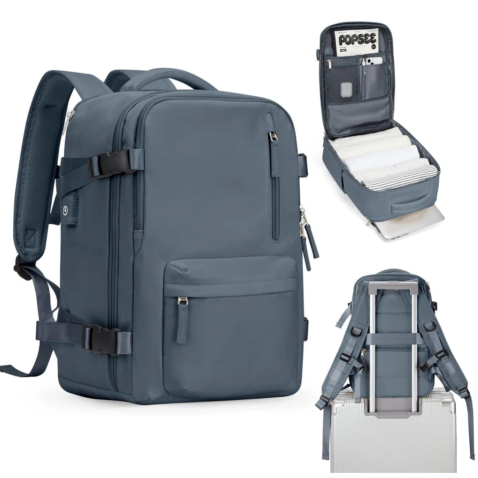 Stylish Women's Cabin Travel Backpack - Spacious, Water Resistant Laptop Bag for EasyJet and Ryanair Carry-Ons